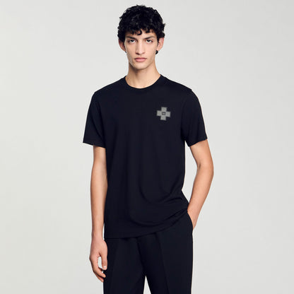 Sandro Cross T-shirt Black