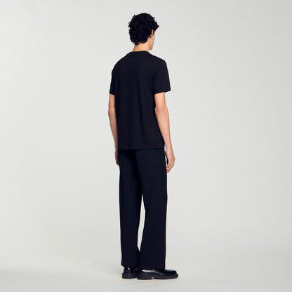 Sandro Cross T-shirt Black
