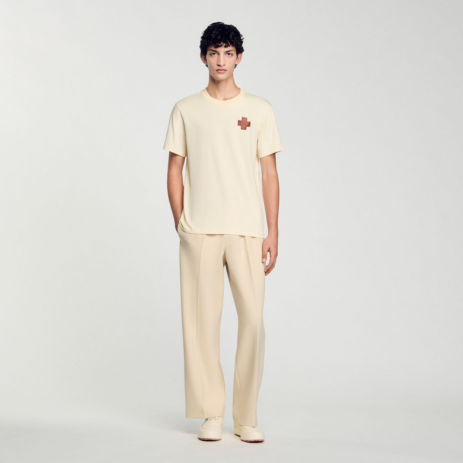 Sandro Cross T-shirt Oats