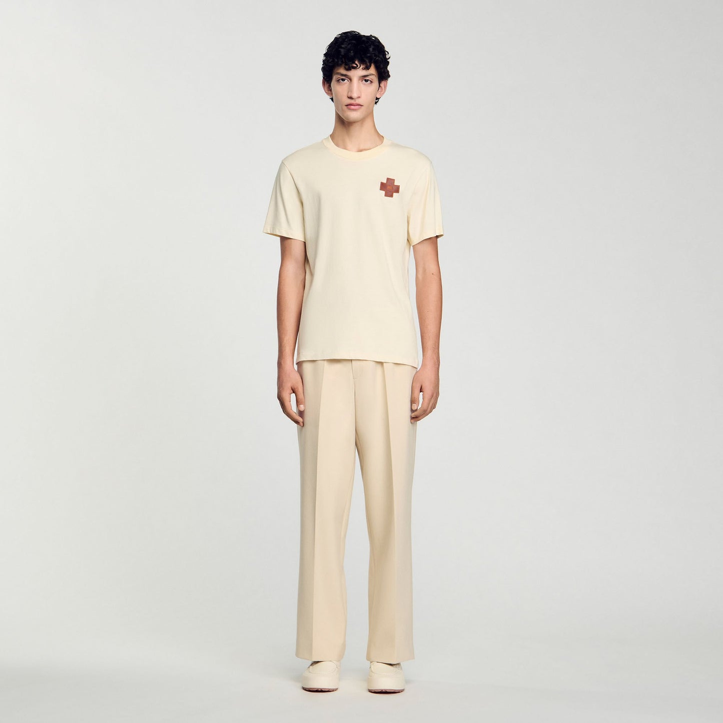 Sandro Cross T-shirt Oats