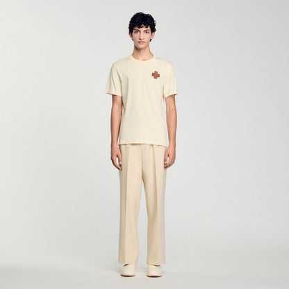 Sandro Cross T-shirt Oats