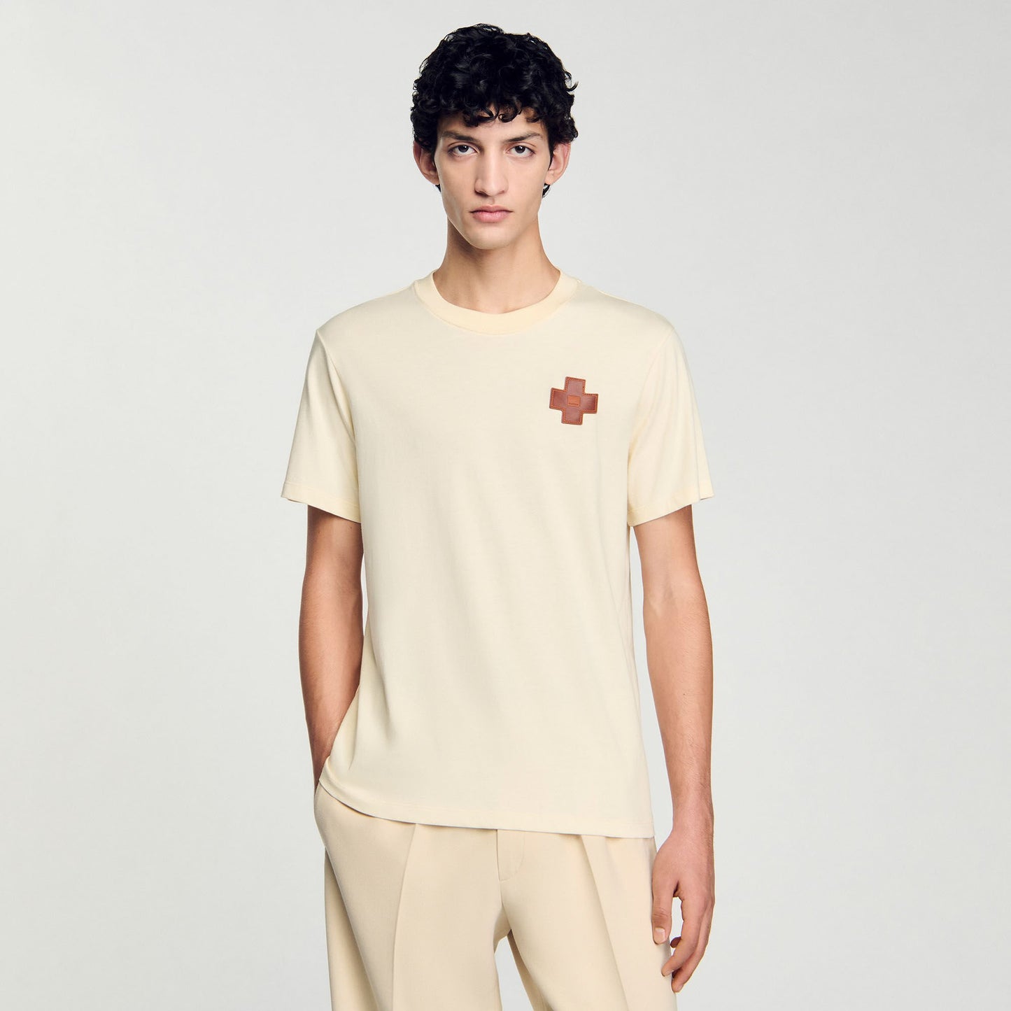 Sandro Cross T-shirt Oats