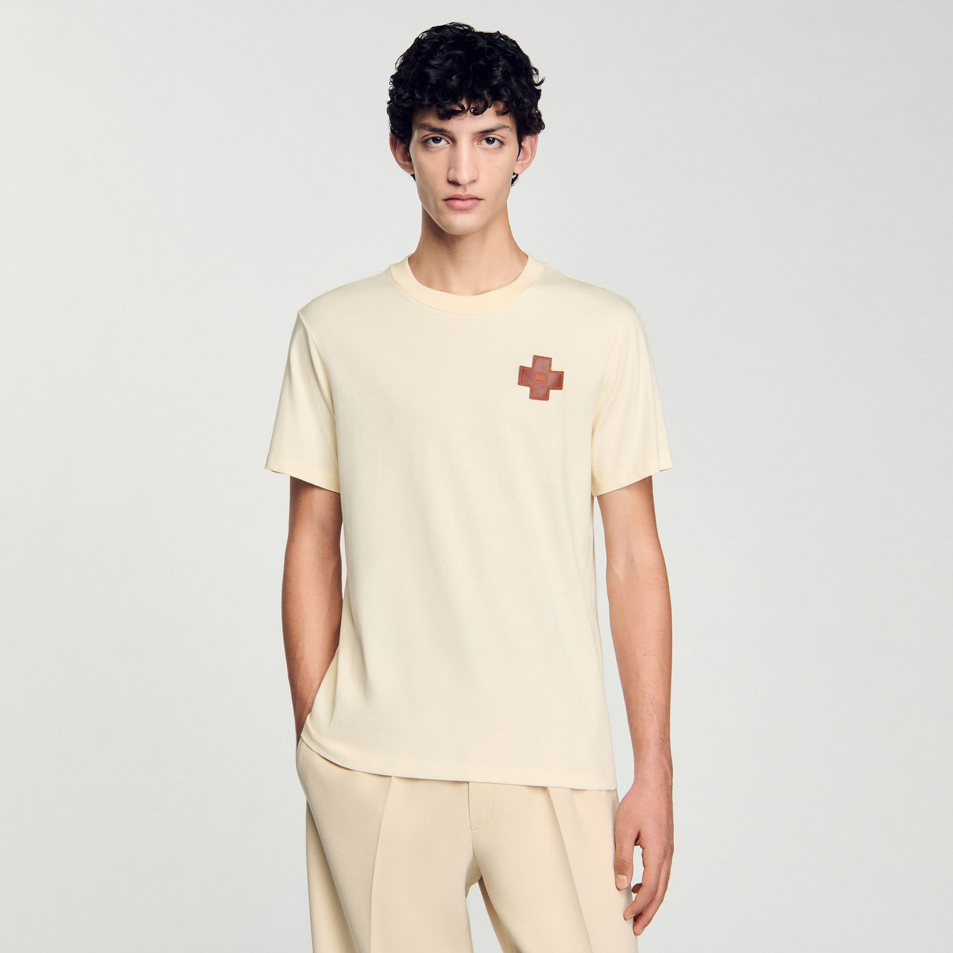 Sandro Cross T-shirt Oats