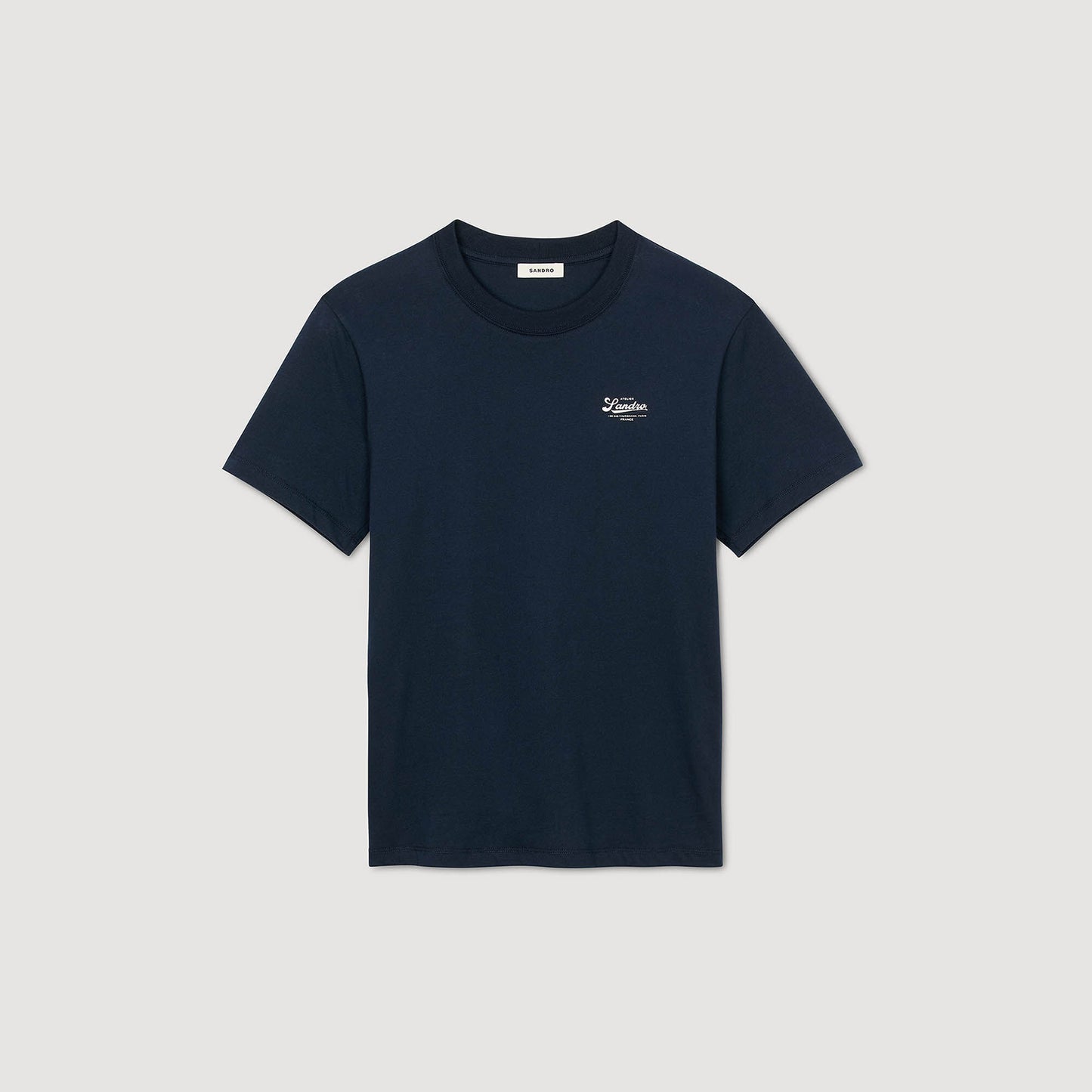 Sandro T-shirt with appliqué logo Midnight Blue