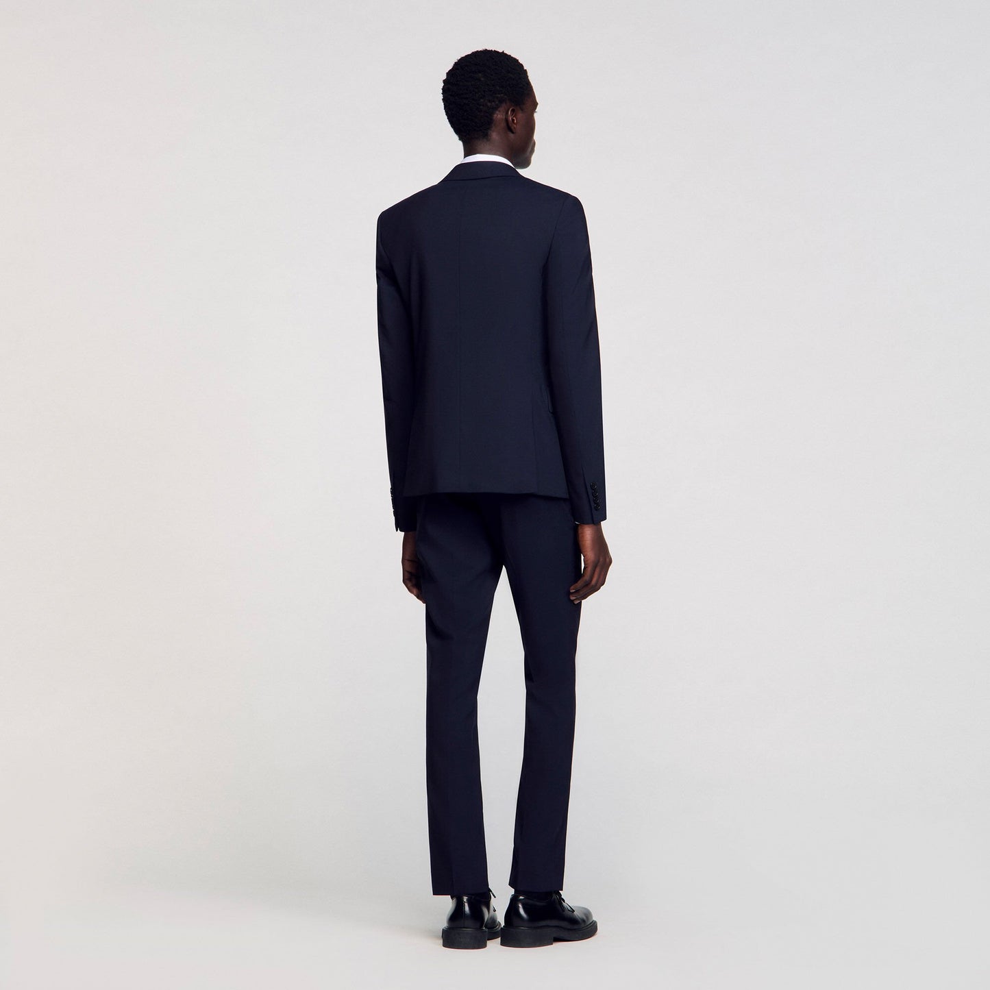 Sandro Classic wool suit jacket Navy Blue