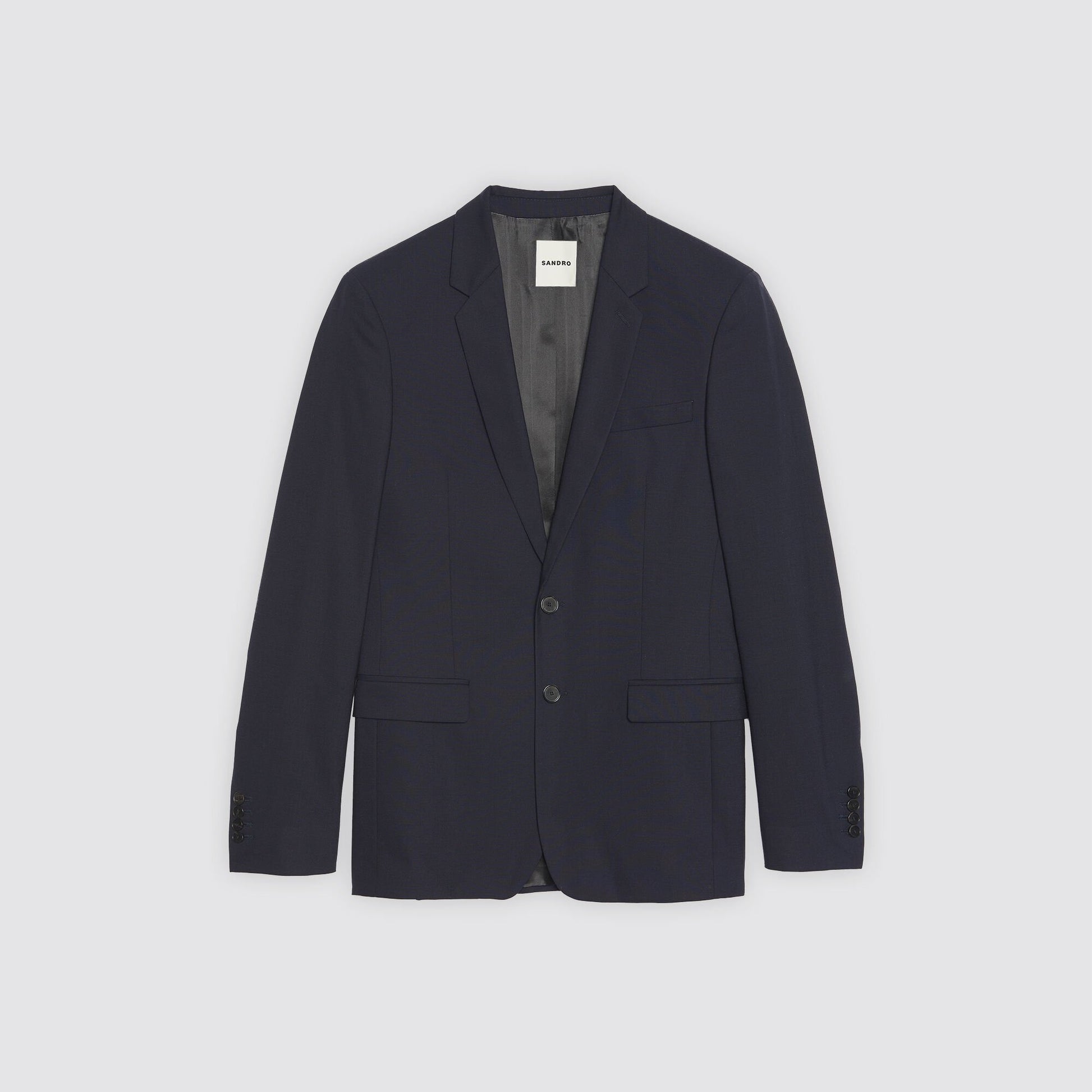 Sandro Classic wool suit jacket Navy Blue