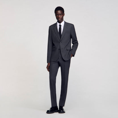 Sandro Wool suit jacket Mocked Grey