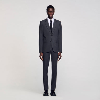 Sandro Wool suit jacket Mocked Grey