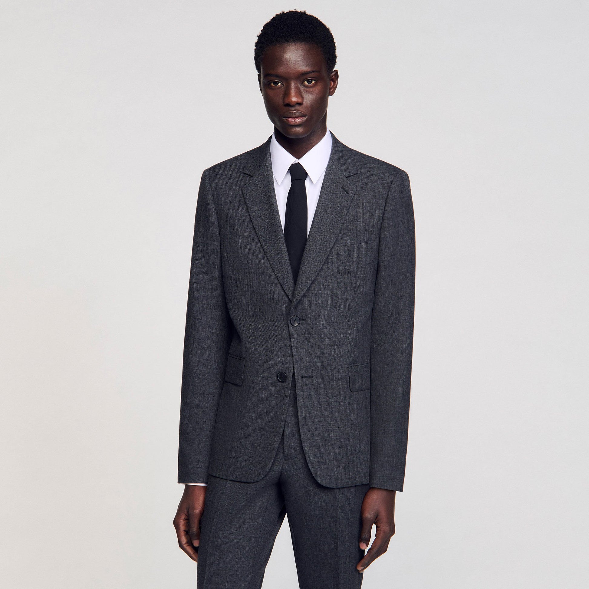 Sandro Wool suit jacket Mocked Grey