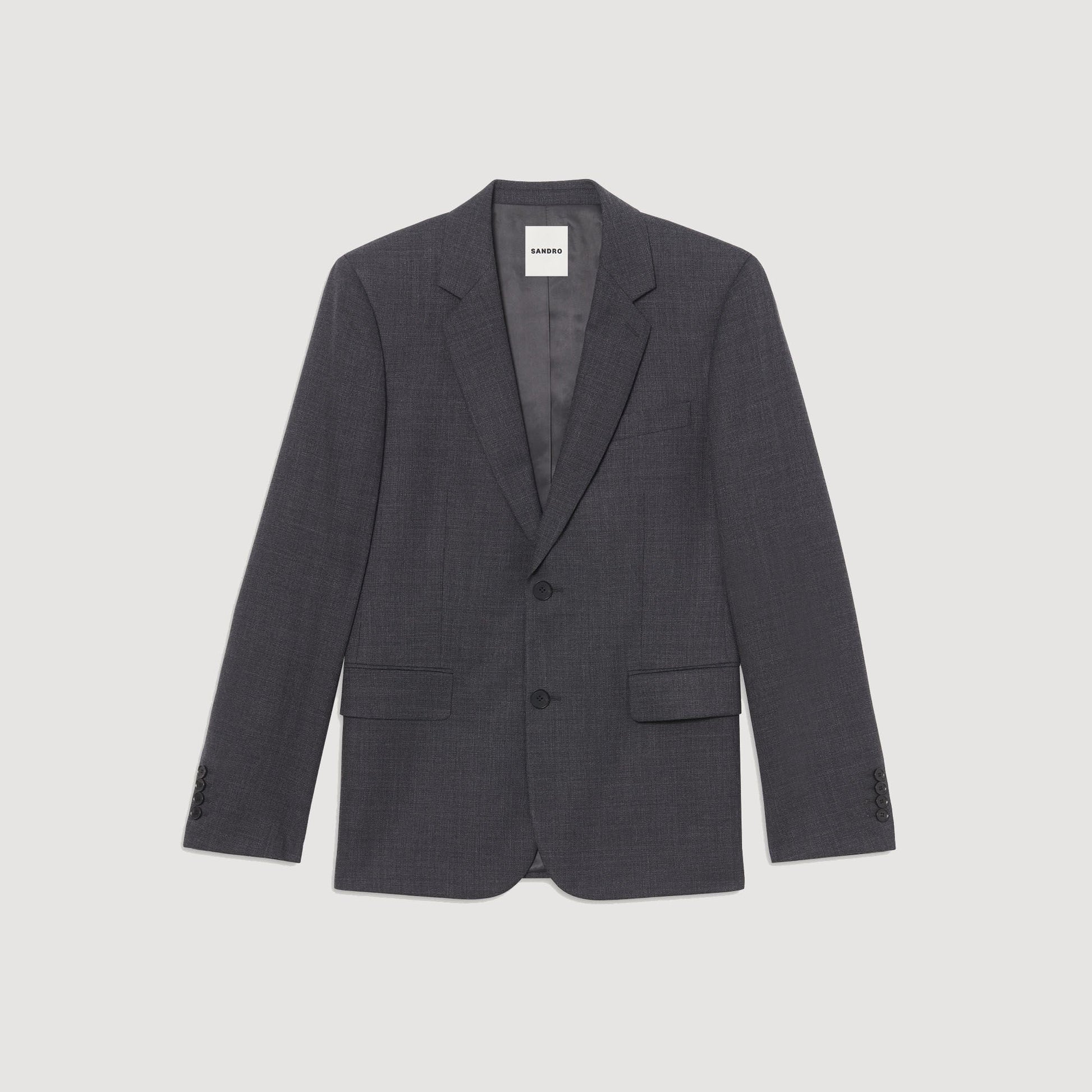 Sandro Wool suit jacket Mocked Grey