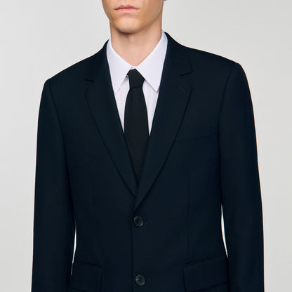 Sandro Wool suit jacket Navy Blue