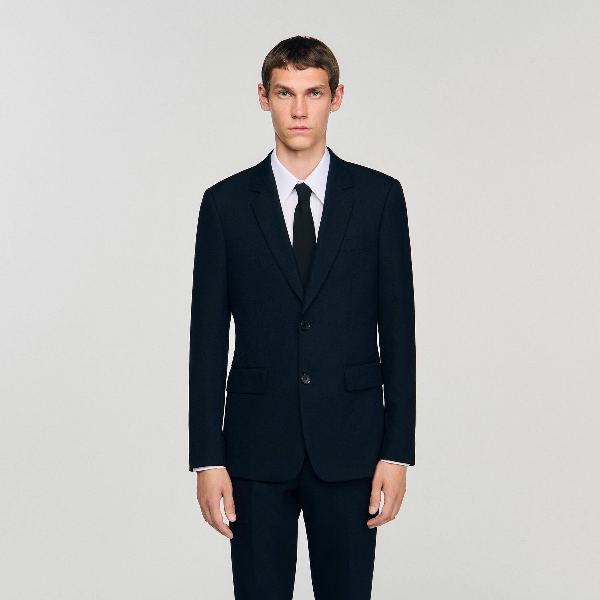 Sandro Wool suit jacket Navy Blue