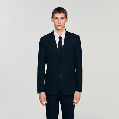 Sandro Wool suit jacket Navy Blue