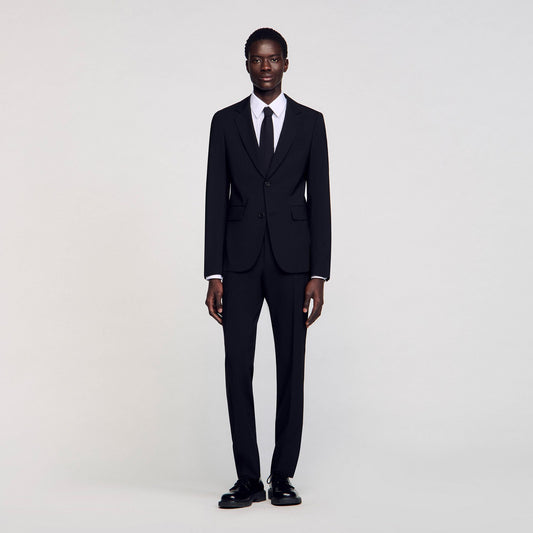 Sandro Virgin wool suit jacket Black