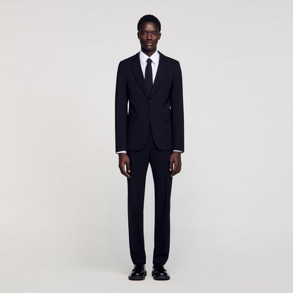 Sandro Virgin wool suit jacket Black