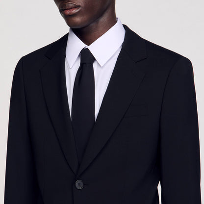 Sandro Virgin wool suit jacket Black