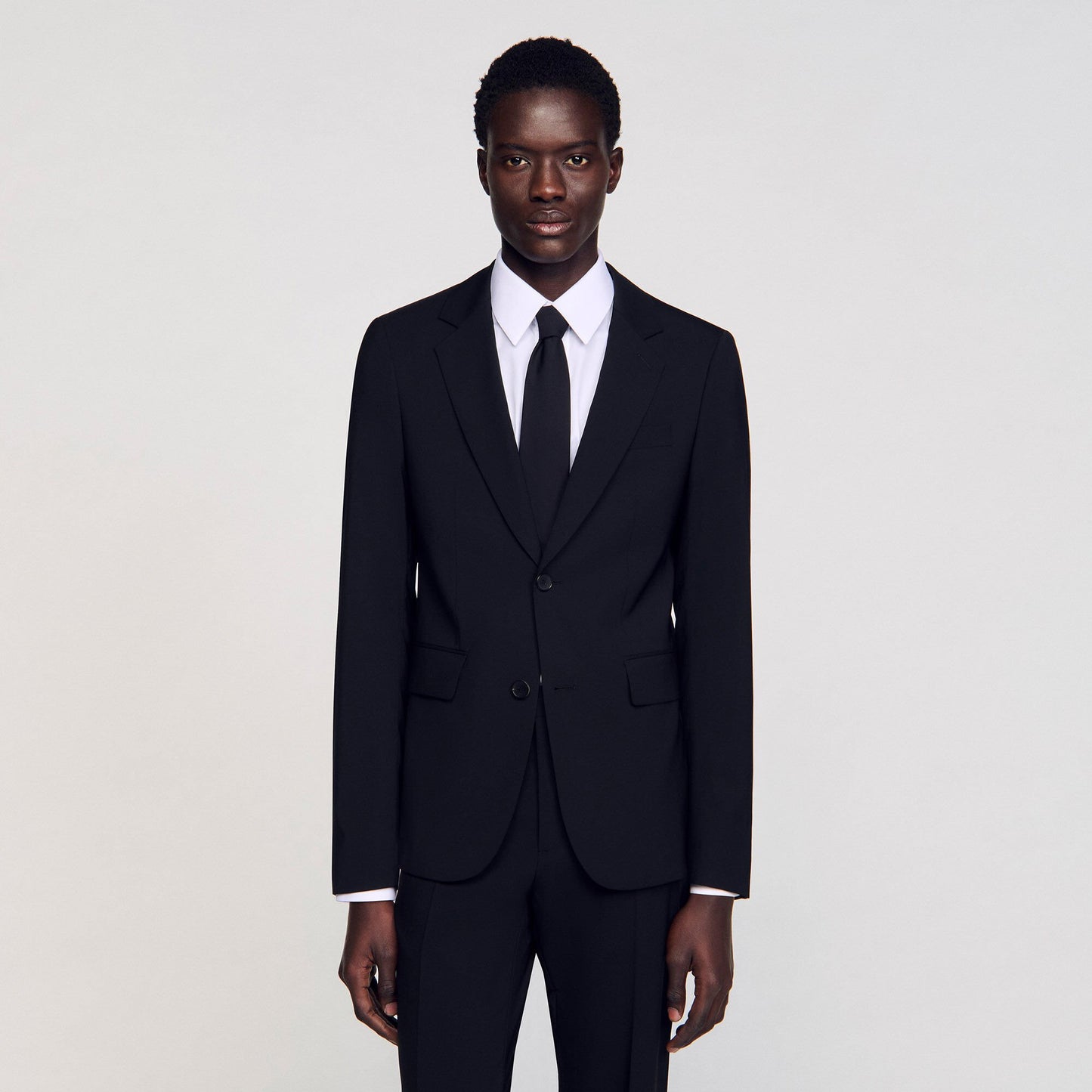 Sandro Virgin wool suit jacket Black