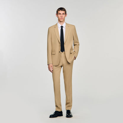 Sandro Wool suit jacket Beige