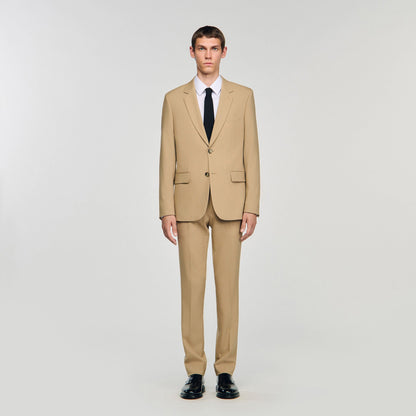 Sandro Wool suit jacket Beige