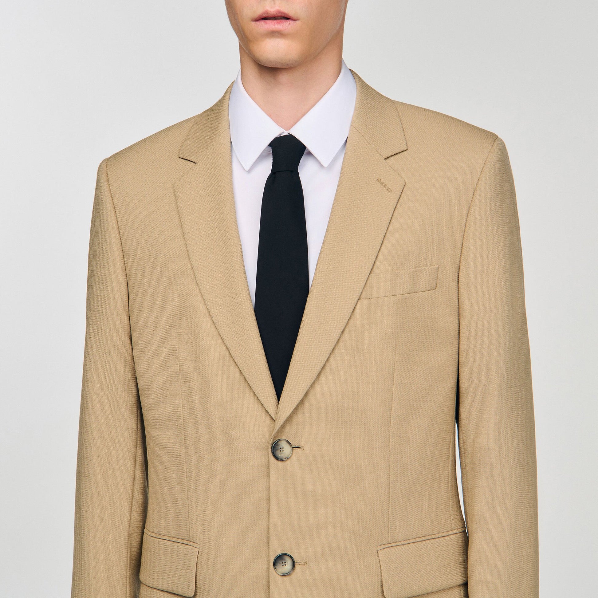 Sandro Wool suit jacket Beige