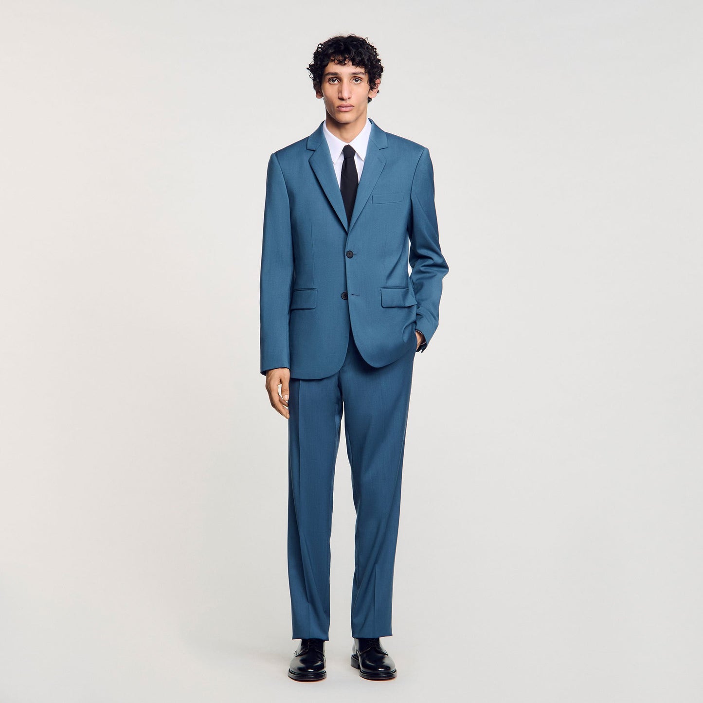Sandro Wool suit jacket Thunderstorm Blue