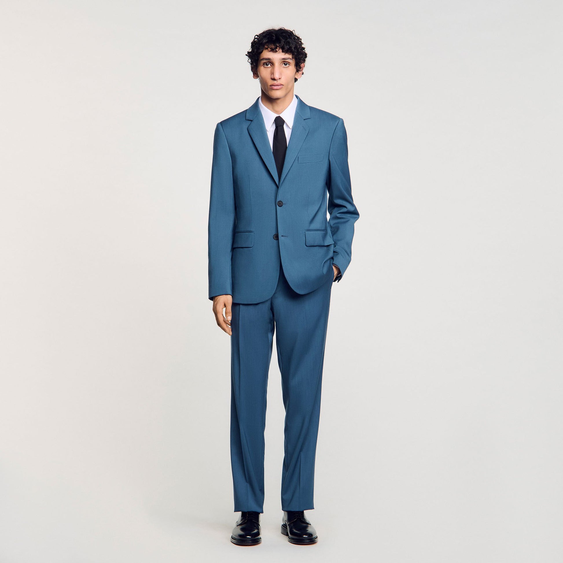 Sandro Wool suit jacket Thunderstorm Blue