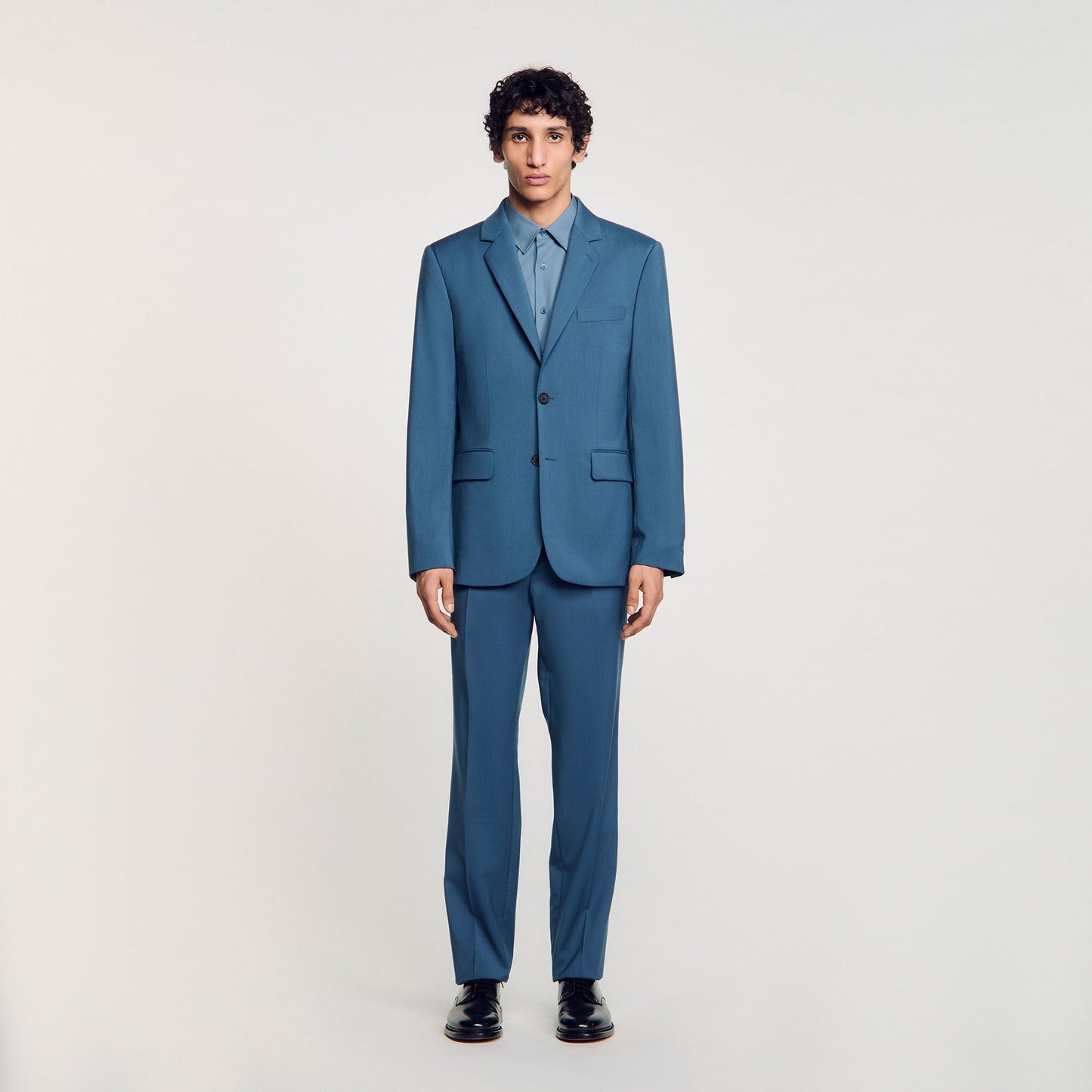 Sandro Wool suit jacket Thunderstorm Blue