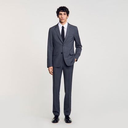 Sandro Wool suit jacket Mocked Grey