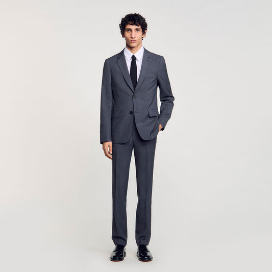 Sandro Wool suit jacket Mocked Grey