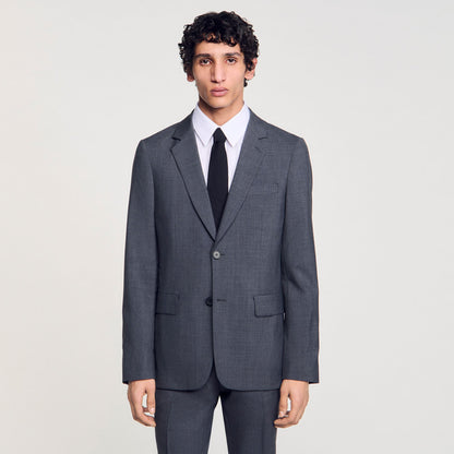Sandro Wool suit jacket Mocked Grey
