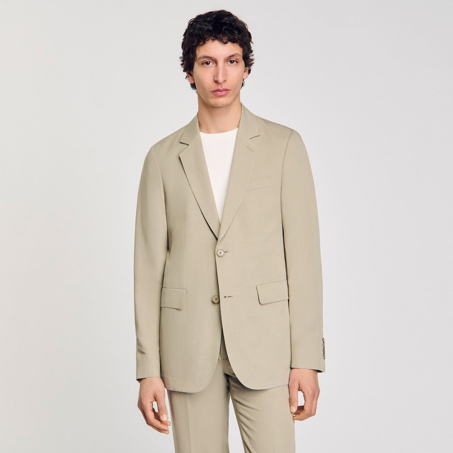 Sandro Suit jacket Light Kaki.