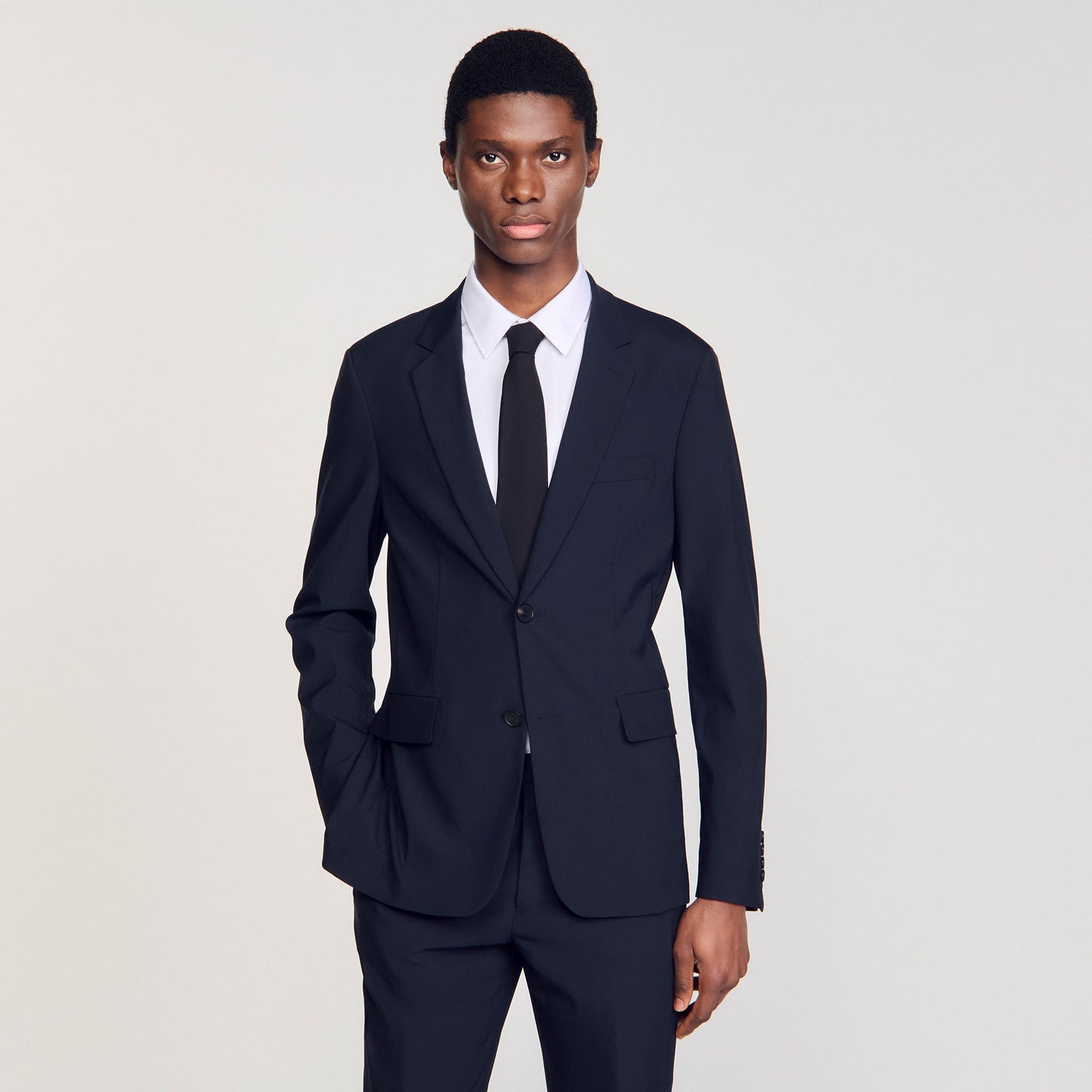 Sandro Wool suit jacket Navy Blue