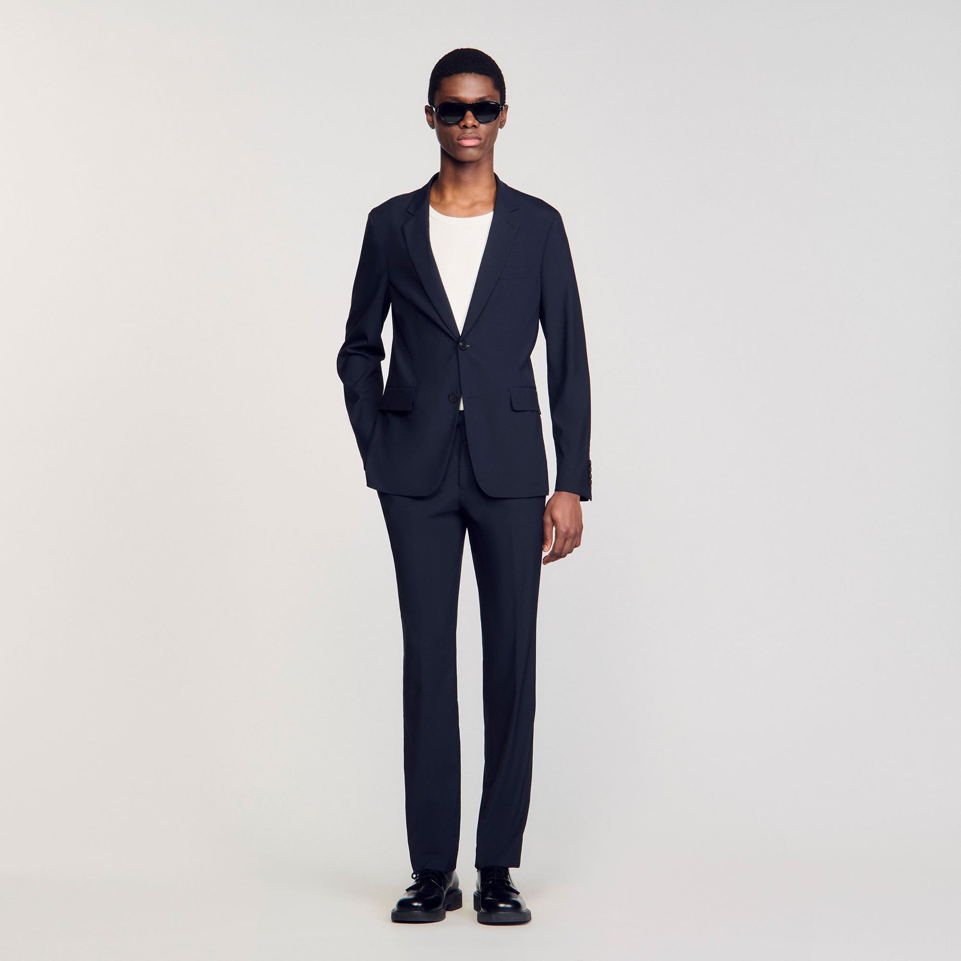 Sandro Wool suit jacket Navy Blue