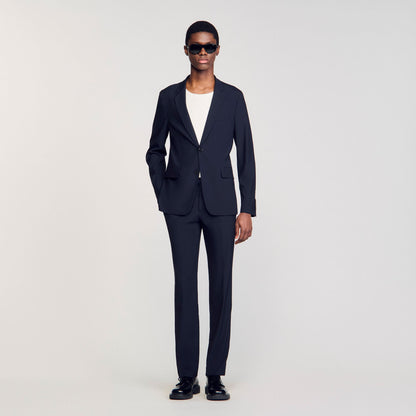 Sandro Wool suit jacket Navy Blue