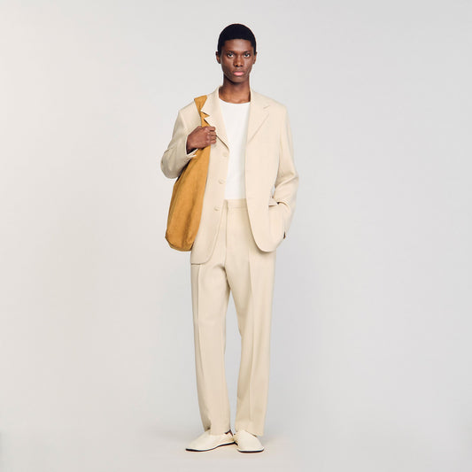 Sandro Oversized wool suit jacket Oats