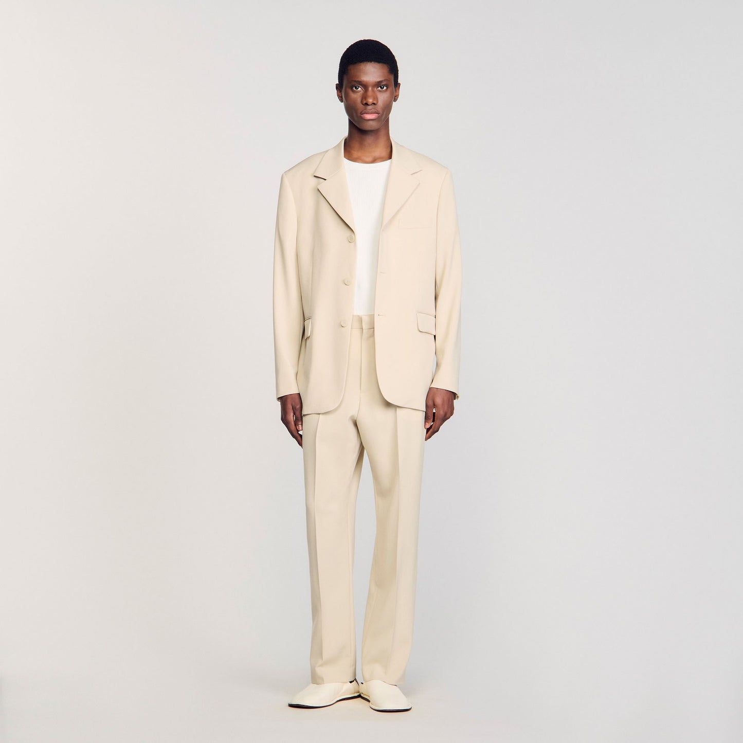 Sandro Oversized wool suit jacket Oats