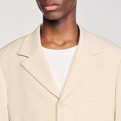 Sandro Oversized wool suit jacket Oats