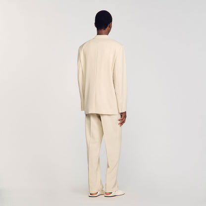 Sandro Oversized wool suit jacket Oats