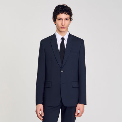 Sandro Wool suit jacket Midnight Blue