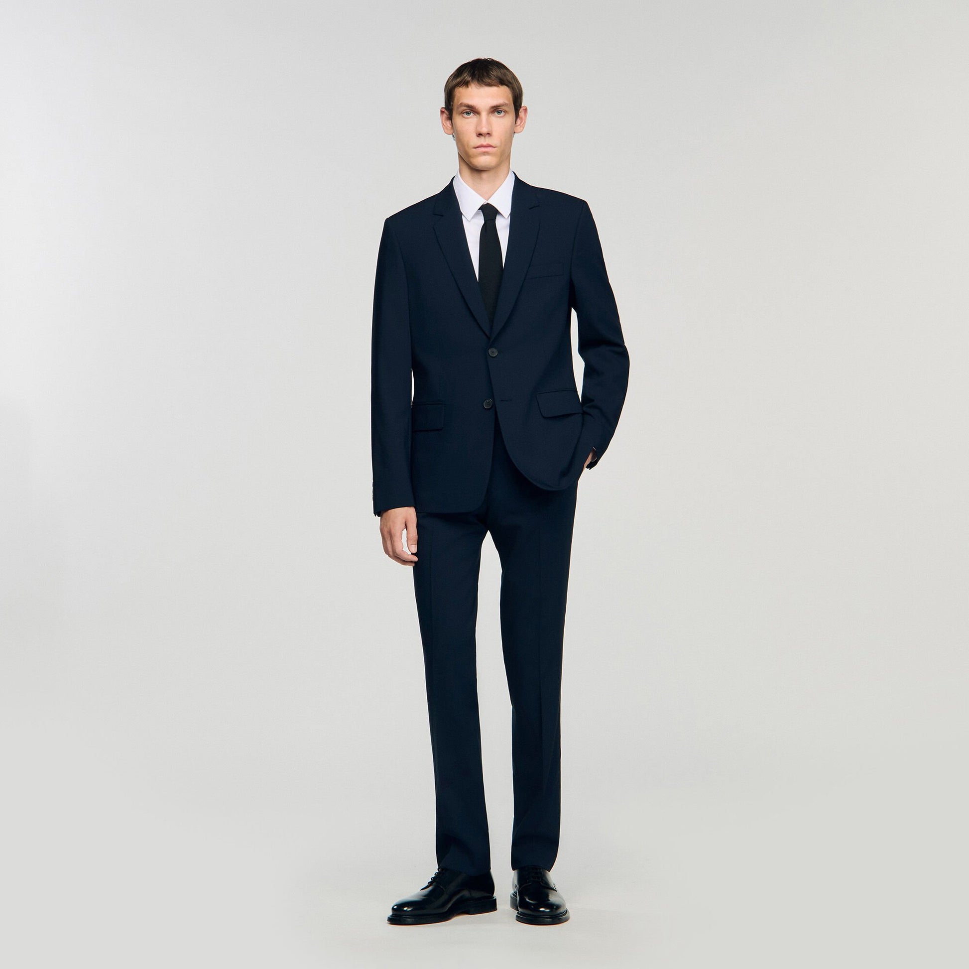 Sandro Wool suit jacket Navy Blue
