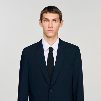 Sandro Wool suit jacket Navy Blue