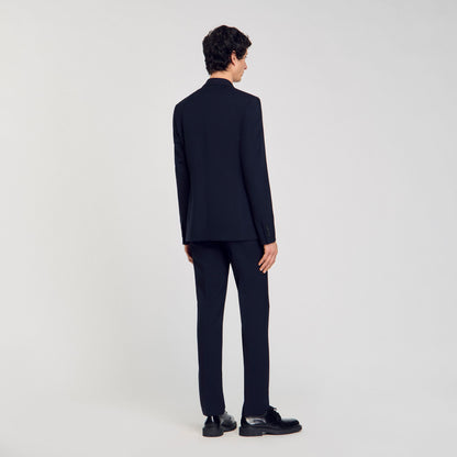 Sandro Double-breasted suit jacket Navy Blue