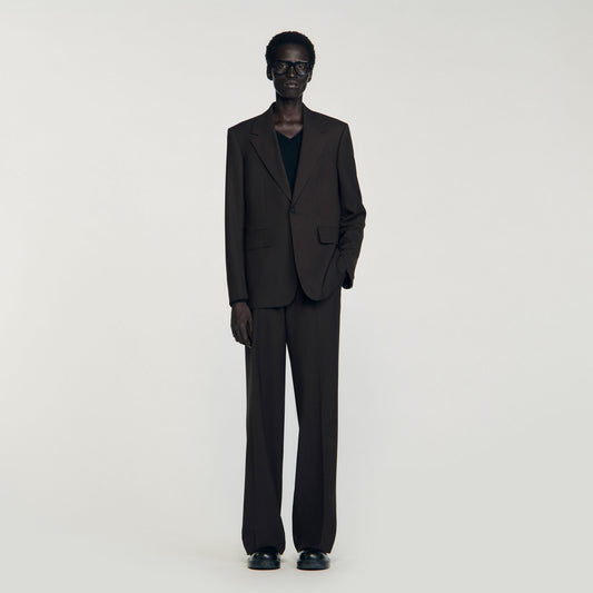 Sandro Wool suit jacket Chocolate