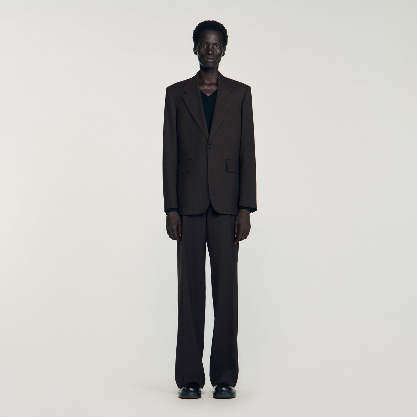 Sandro Wool suit jacket Chocolate