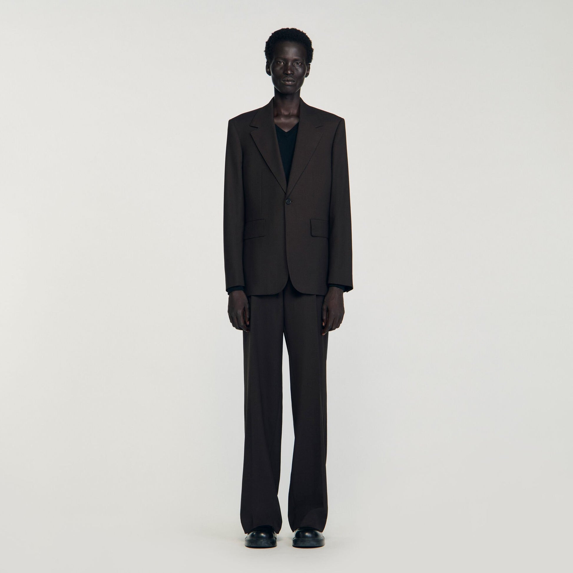 Sandro Wool suit jacket Chocolate