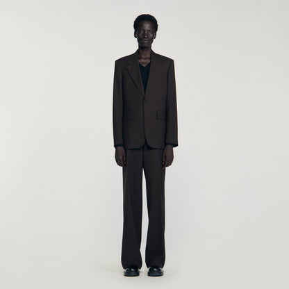 Sandro Wool suit jacket Chocolate