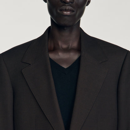 Sandro Wool suit jacket Chocolate