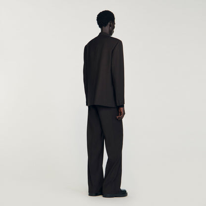 Sandro Wool suit jacket Chocolate