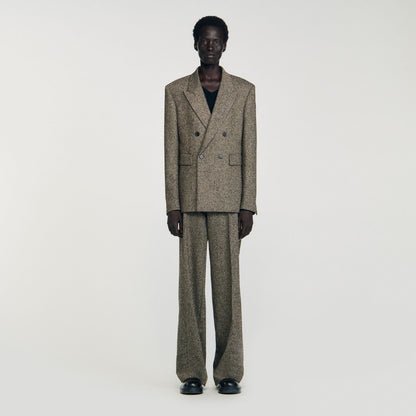 Sandro Double-breasted suit jacket String Chine