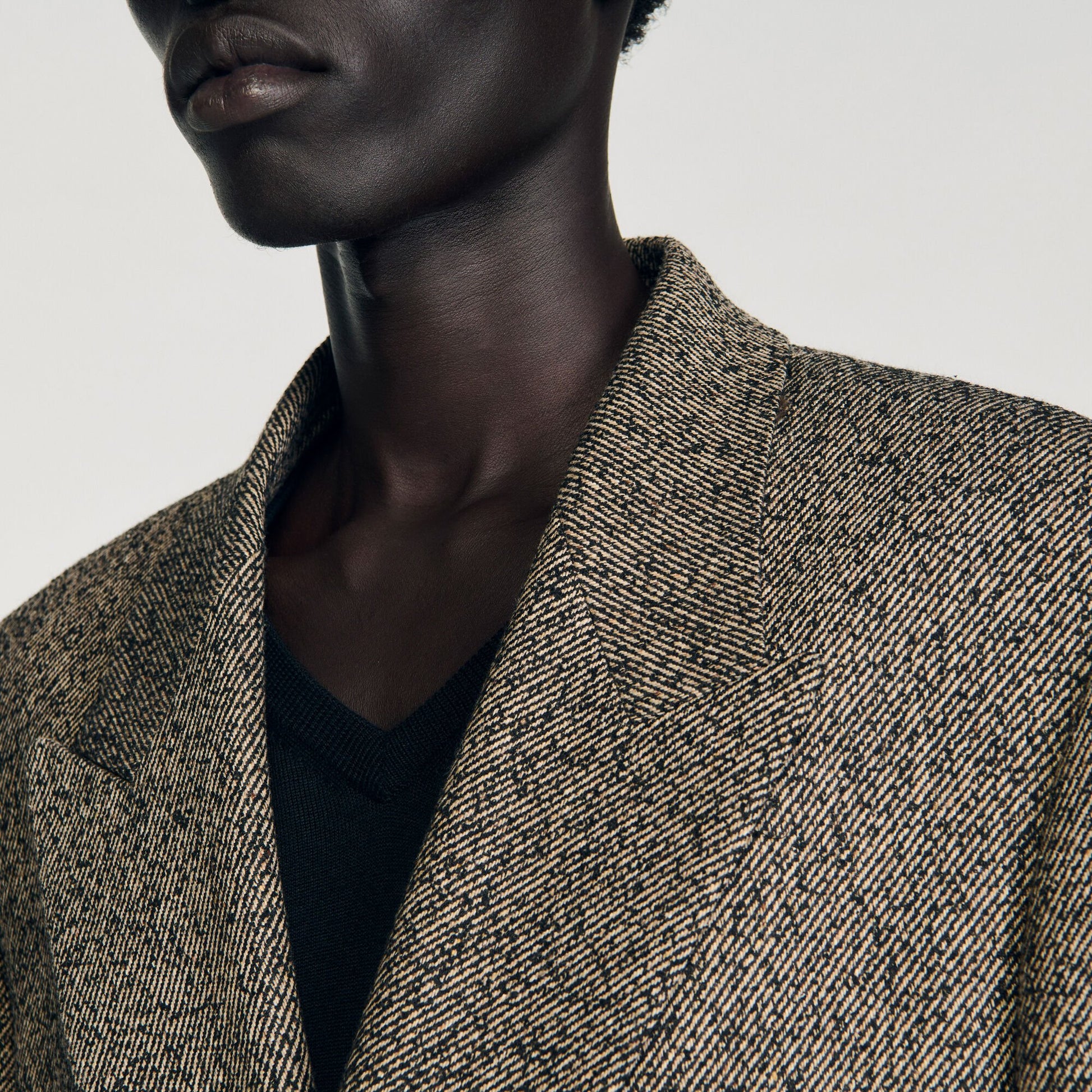 Sandro Double-breasted suit jacket String Chine